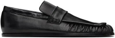 Jil Sander Black Square Toe Loafers