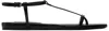 Jil Sander Black Square Toe Sandals In 001 Black