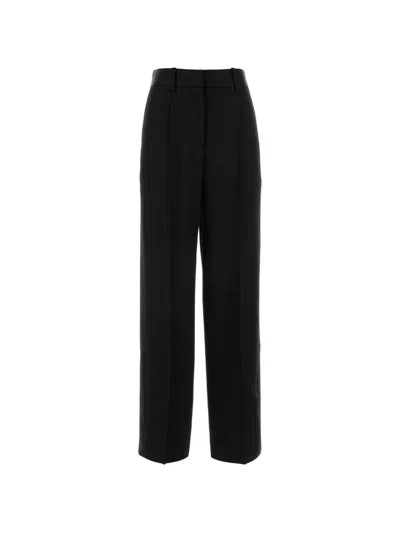 Jil Sander Tailored Wide-leg Pants With Mid-rise Waistband In Blue