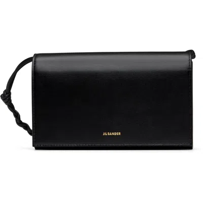 Jil Sander Black Strap Tangle Wallet Bag