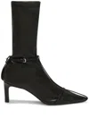 Jil Sander Stivaletto Trunk Nylon T-strap Booties In Black