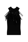 Jil Sander Black Stretch Cotton Top In Black