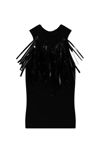 Jil Sander Black Stretch Cotton Top