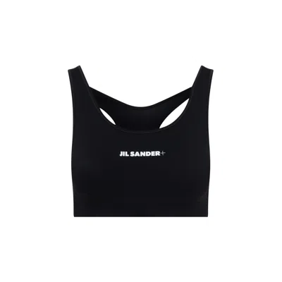 Jil Sander Black Stretch Nylon Crop-top