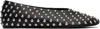 Jil Sander Black Ballet Flats With All-over Stud In 001 Black