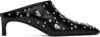 Jil Sander Leather Rivet-embellished Mules 45 In 001 Black