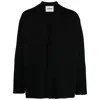 Jil Sander Boiled Wool Cardigan In Black