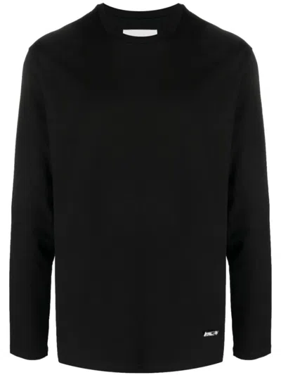 JIL SANDER BLACK T-SHIRT WITH LOGO