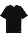 Jil Sander Black T-shirt With Subtle Logo Detail In Black