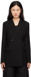 Jil Sander Double-breasted Tailored Blazer In 001 Black