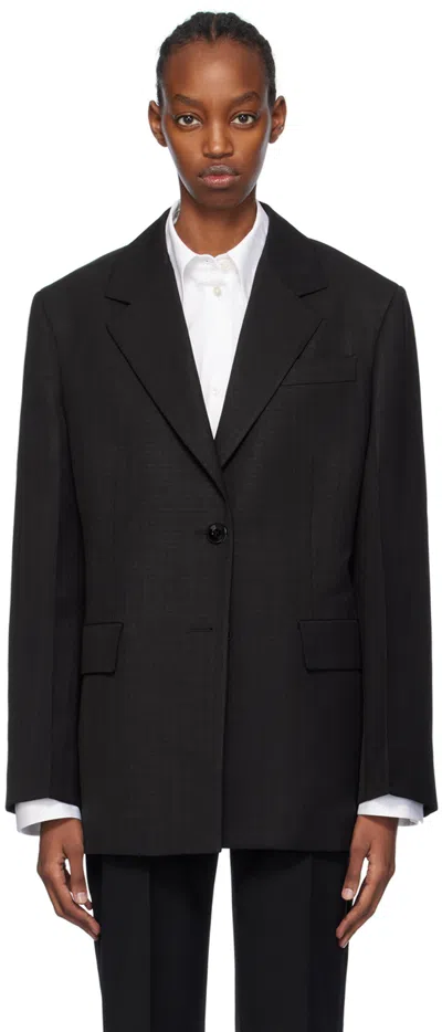 Jil Sander Black Tailored Blazer In 001 Black