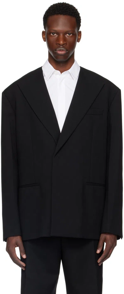 Jil Sander Black Tailored Blazer In 001 Black