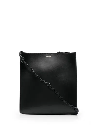 JIL SANDER WOMEN BLACK TANGLE LEATHER CROSSBODY BAG, ONESIZE LUXURY CROSSBODY BAGS FOR WOMEN DARVEYS