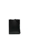 Jil Sander Braided-strap Leather Shoulder Bag In Black