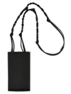 Jil Sander Tangle Phone Pouch In Black