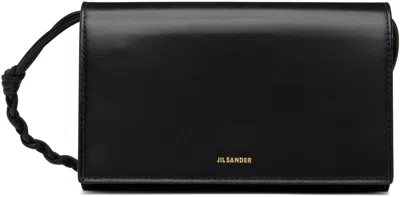 Jil Sander Black Tangle Wallet Bag