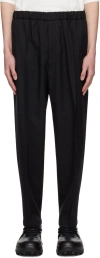 JIL SANDER BLACK TAPERED TROUSERS