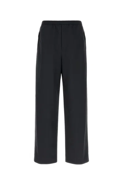 Jil Sander Black Tech Fabric Wide-leg Pant