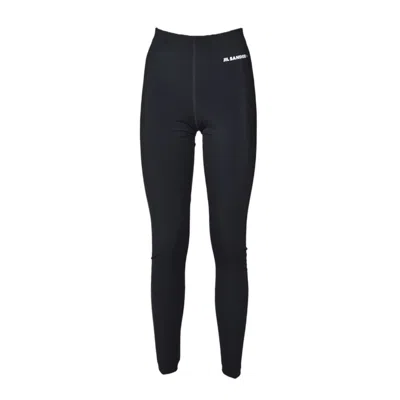 Jil Sander Black Technical Fabric Leggings Print