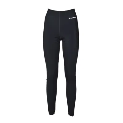 Jil Sander Black Technical Fabric Leggings Print