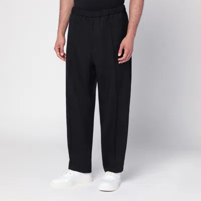 Jil Sander Black Technical Gabardine Trousers Men
