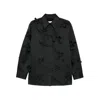 Jil Sander Bow Embellished Button-down Shirt In Black