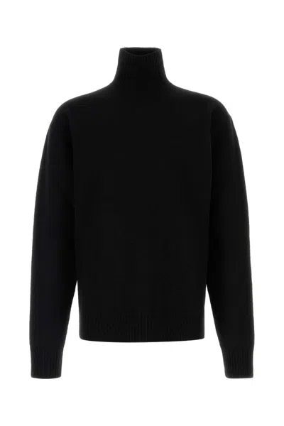 JIL SANDER BLACK TURTLE NECK SWEATER
