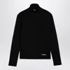 Jil Sander Logo-patch Turtleneck Sweater In Black