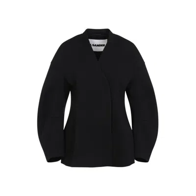 JIL SANDER JIL SANDER BLACK VIRGIN WOOL JACKET