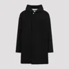 Jil Sander Black Virgin Wool Parka In Black