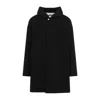 Jil Sander Black Virgin Wool Parka In Black