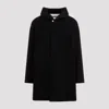 Jil Sander Black Virgin Wool Parka In Black