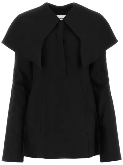 Jil Sander Black Viscose Blend Blouse