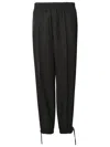Jil Sander Drawstring-waist Tapered Trousers In Black