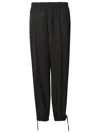 Jil Sander Drawstring-waist Tapered Trousers In Black