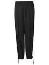 Jil Sander Drawstring-waist Tapered Trousers In Black