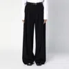 Jil Sander Black Wide Trousers With Belt Women In Black