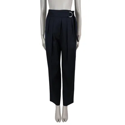 Pre-owned Jil Sander Black Wool 2020 Napoleon Belted Pleated Crop Pants 40 L