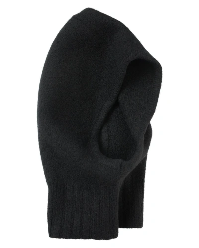 Jil Sander Black Wool Balaclava