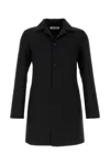 Jil Sander Wool Blend Coat Long Sleeves Design In Black