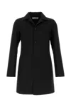 Jil Sander Wool Blend Coat Long Sleeves Design In Black