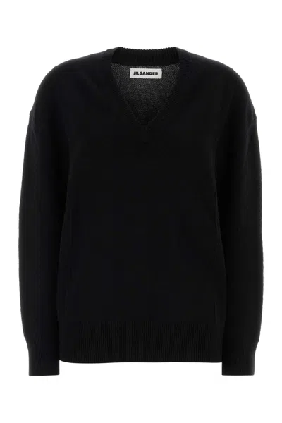 Jil Sander Black Wool Blend Oversize Sweater