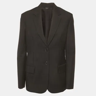 Pre-owned Jil Sander Black Wool Blend Single Breasted Blazer M