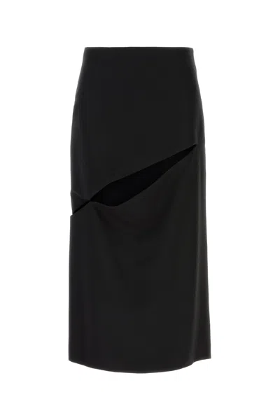 Jil Sander Black Wool Blend Skirt