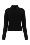 Jil Sander Maglione In Misto Lana Nera Donna