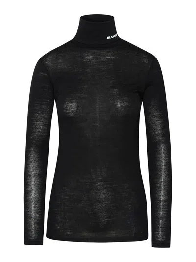 Jil Sander Black Wool Blend Sweater