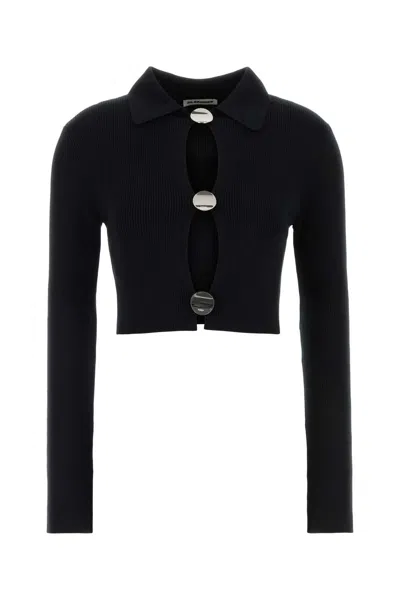 JIL SANDER JIL SANDER BLACK WOOL CARDIGAN