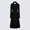 Jil Sander Black Wool Coat In Black