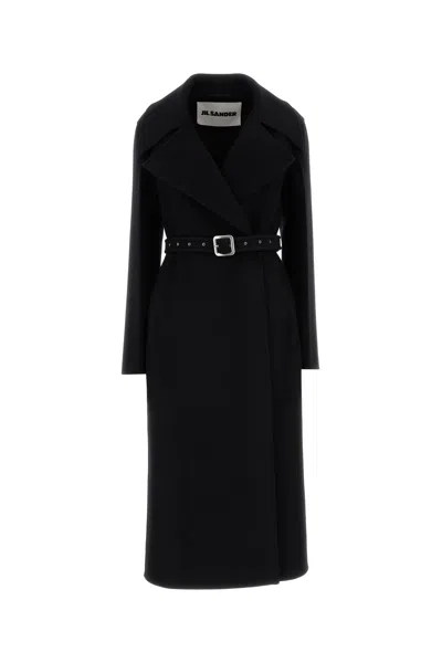 JIL SANDER CAPPOTTO IN LANA NERA  DONNA