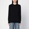 Jil Sander Black Wool Crew-neck Sweater In Black